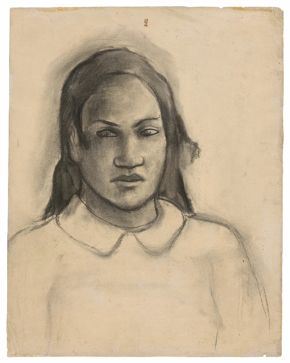 Portrait of Tehamana by Paul Gauguin, print, 1891-1893