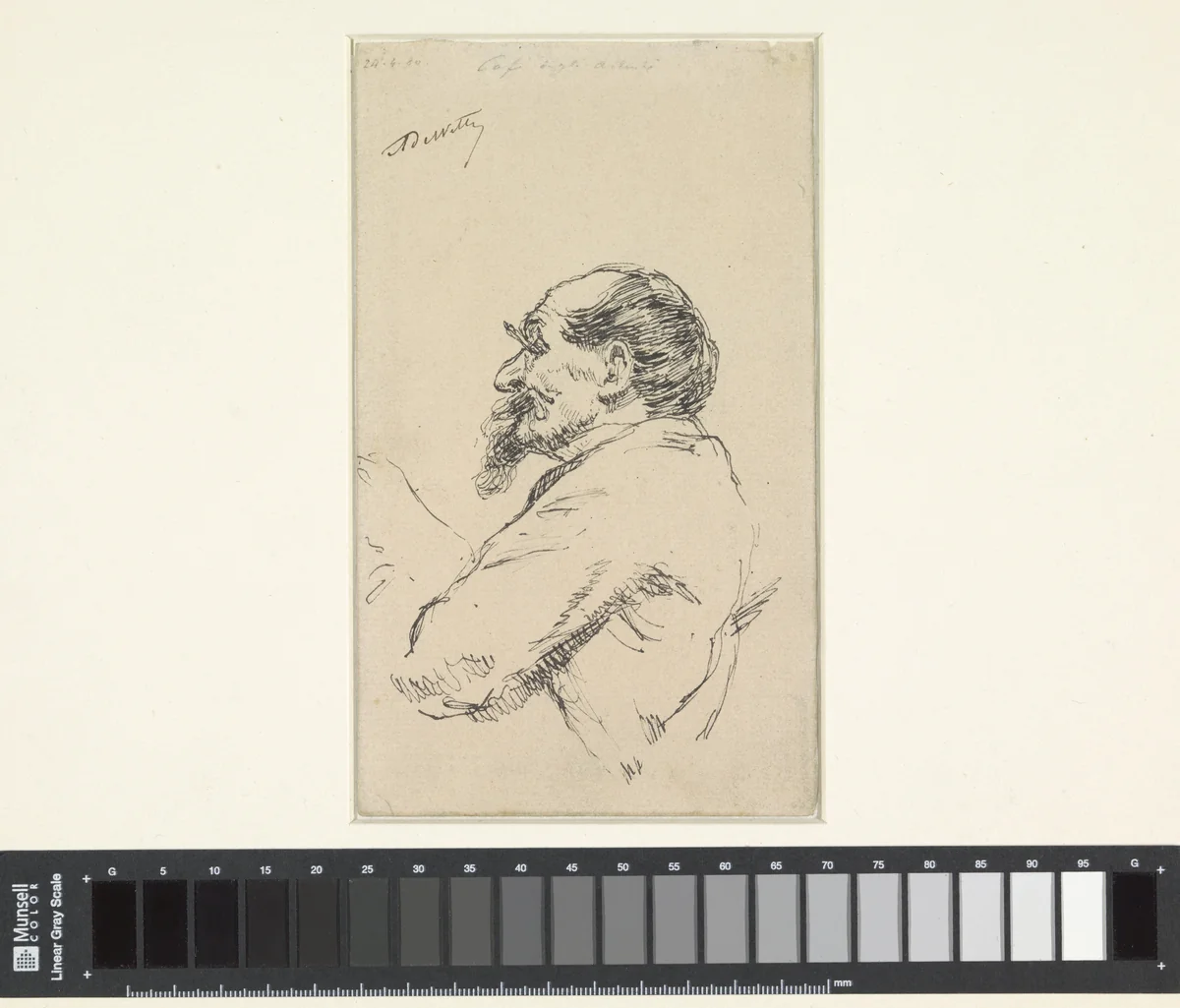 Krantlezende heer by Giuseppe de Nittis, drawing, 1880