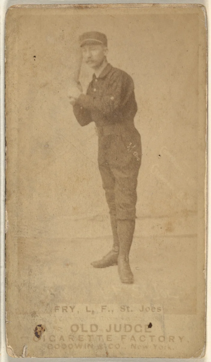 William J. Frey, Left Field, St. Joseph Clay Eaters, from the Old Judge series (N172) for Old Judge Cigarettes by Goodwin & Company, photograph, 1887-1890