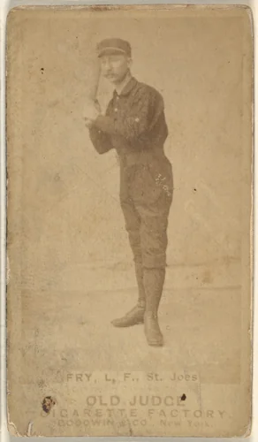 William J. Frey, Left Field, St. Joseph Clay Eaters, from the Old Judge series (N172) for Old Judge Cigarettes by Goodwin & Company, photograph, 1887-1890