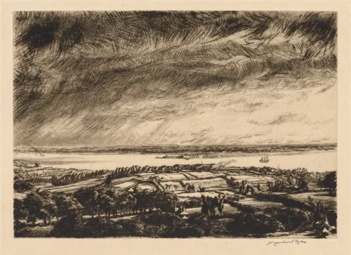 The Solent by Muirhead Bone, print, 1920-1921