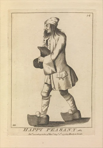 Happy Peasant by Henry William Bunbury, print, 1771
