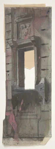 Design for a Stage Set at the Opéra, Paris by Eugène Cicéri, drawing, 1828-1890