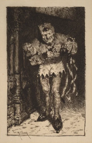 Keying Up: The Court Jester by William Merritt Chase, print, 1875