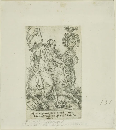 Lust, from Virtues and Vices by Heinrich Aldegrever, print, 1552