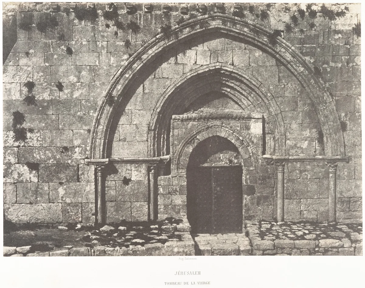 Jérusalem, Tombeau de la Vierge by Auguste Salzmann, photograph, 1854-1859