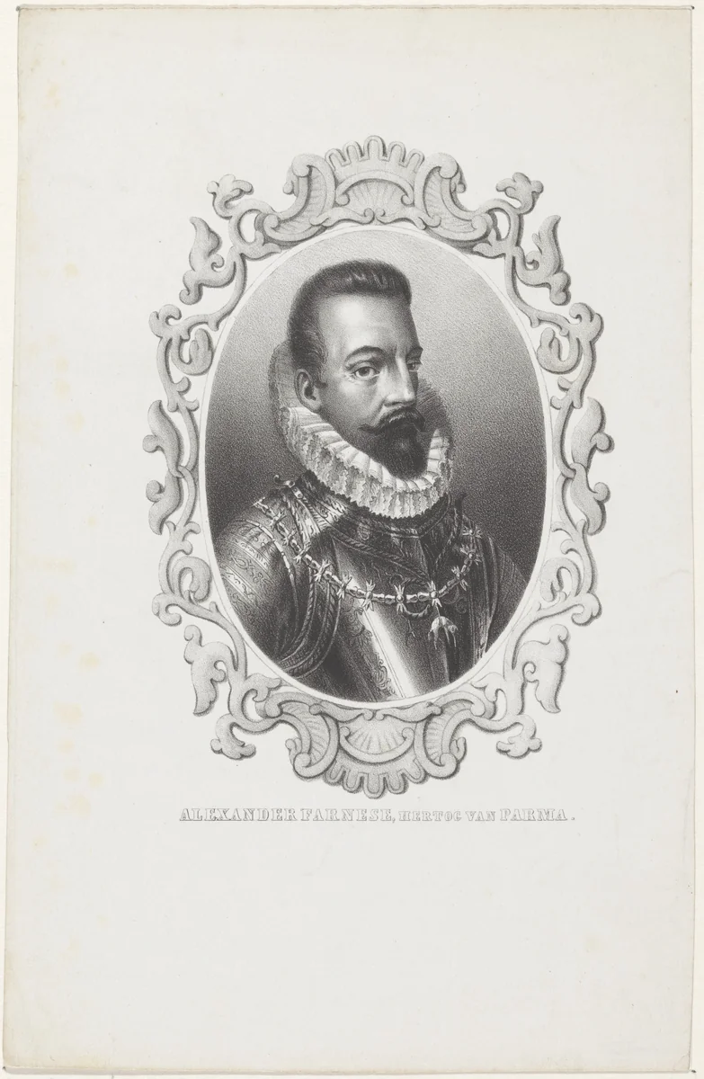 Portret van Alexander Farnese by anonymous, print, 1822-1845
