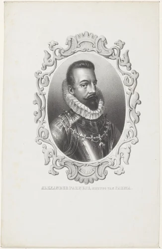 Portret van Alexander Farnese by anonymous, print, 1822-1845