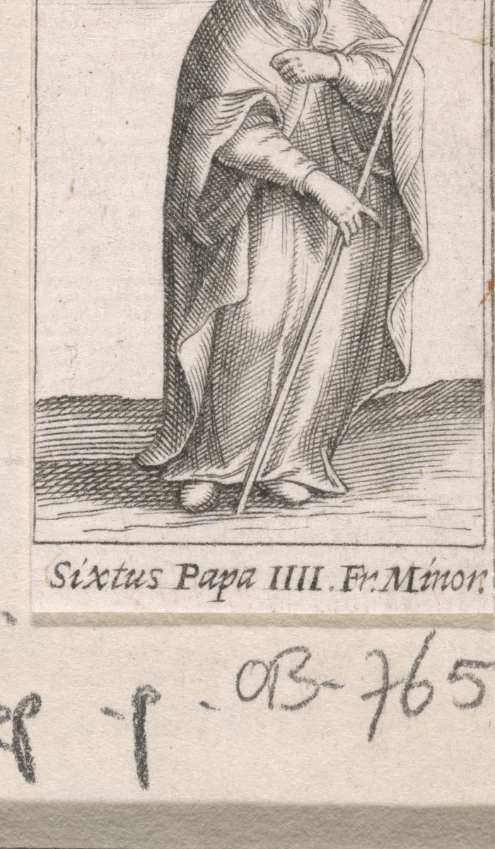 Portret van paus Sixtus IV by Unknown, print, 1570-1632