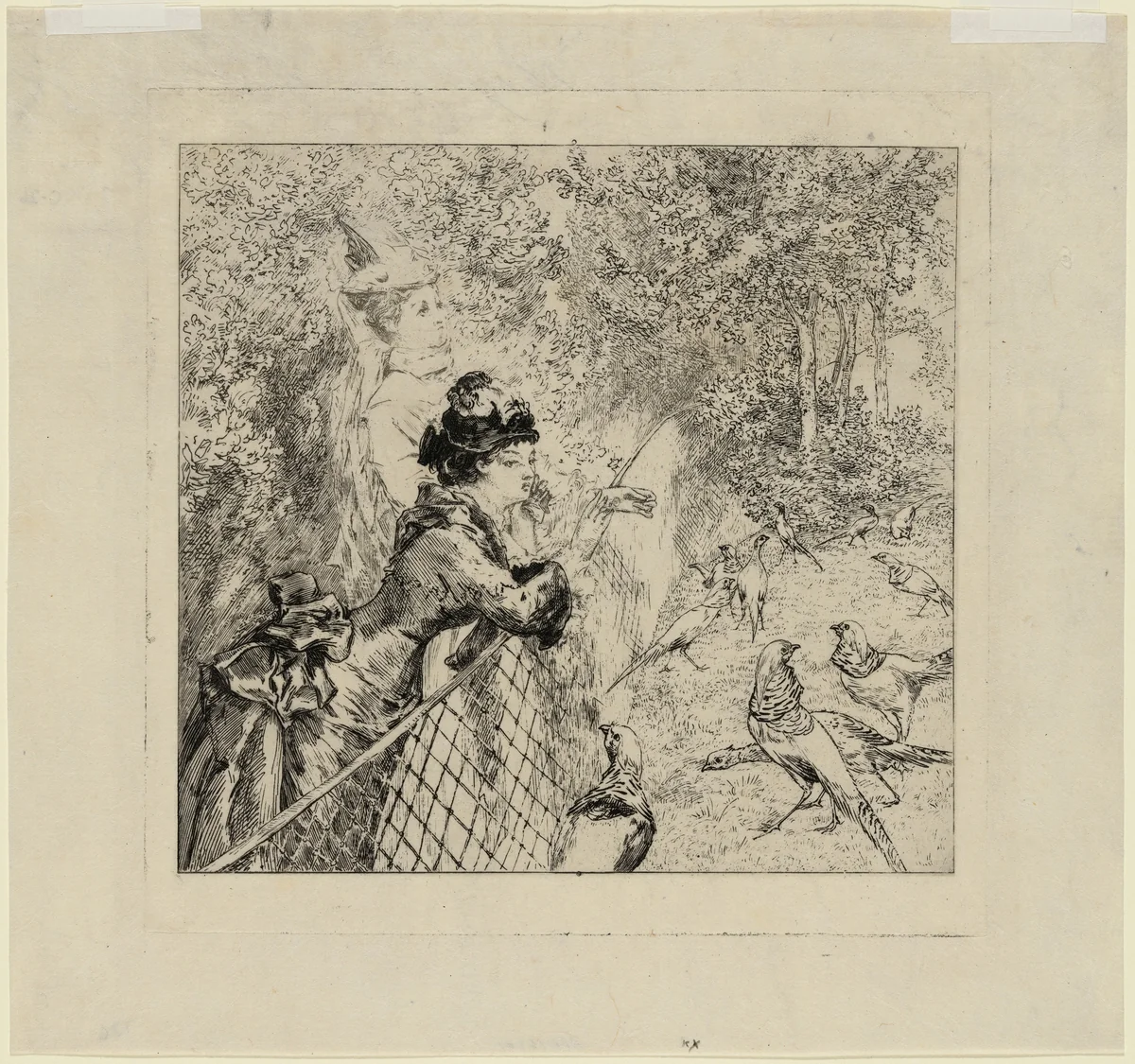 Au Jardin d'Acclimatation (In the Zoological Garden) by Félix Bracquemond, print, 1870-1879