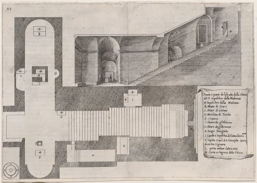 Plate 33, from "Trattato delle Piante & Immagini de Sacri Edifizi di Terra Santa" (Treatise of the Plans & Images of the Sacred Buildings of the Holy Land) by Jacques Callot, print, 1620