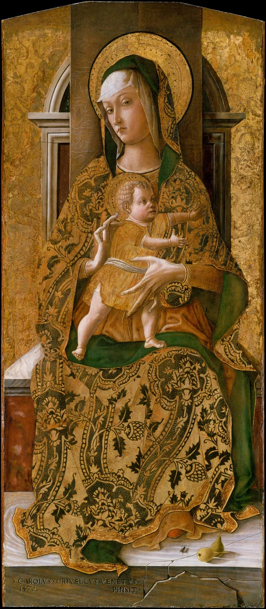 Madonna and Child Enthroned by Carlo Crivelli, painting, 1472