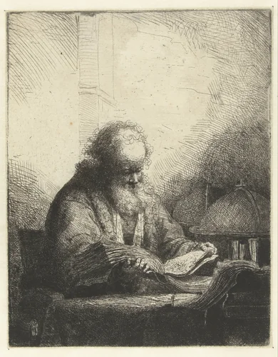 Filosoof by Ferdinand Bol, print, 1642