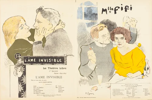 L'Ame invisible; Mademoiselle Fifi by Tancrède Synave, print, 1896