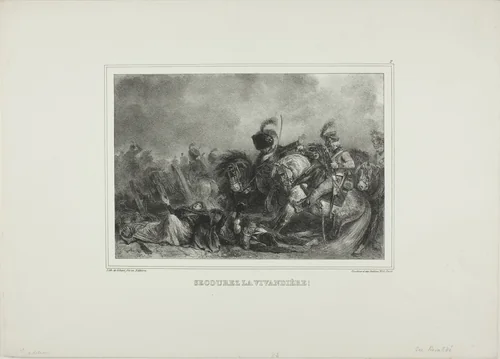 Help the canteen manager! by Denis Auguste Marie Raffet, print, 1835