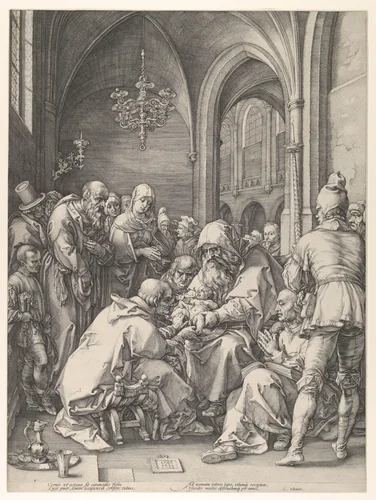 The Circumcision, from "The Life of the Virgin" by Hendrick Goltzius, print, 1570-1617