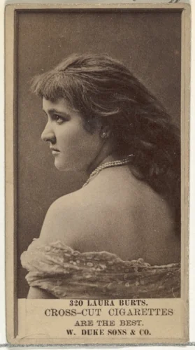 Card Number 320, Laura Burt, from the Actors and Actresses series (N145-3) issued by Duke Sons & Co. to promote Cross Cut Cigarettes by W. Duke, Sons & Co., photograph, 1880-1889