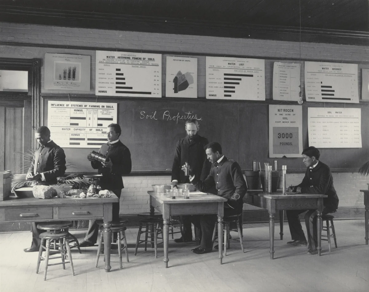 Agriculture. Studying the properties of the soil by Frances Benjamin Johnston, photograph, 1899
