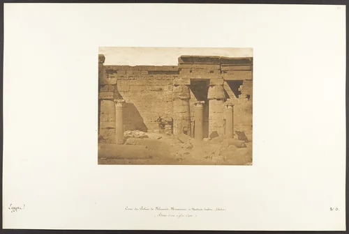 Cour du Palais Rhamsès-Meiamoun, à Médinet-habou (Thèbes) (Restes d'une Eglise Copte) by Maxime Du Camp, photograph, 1849-1850