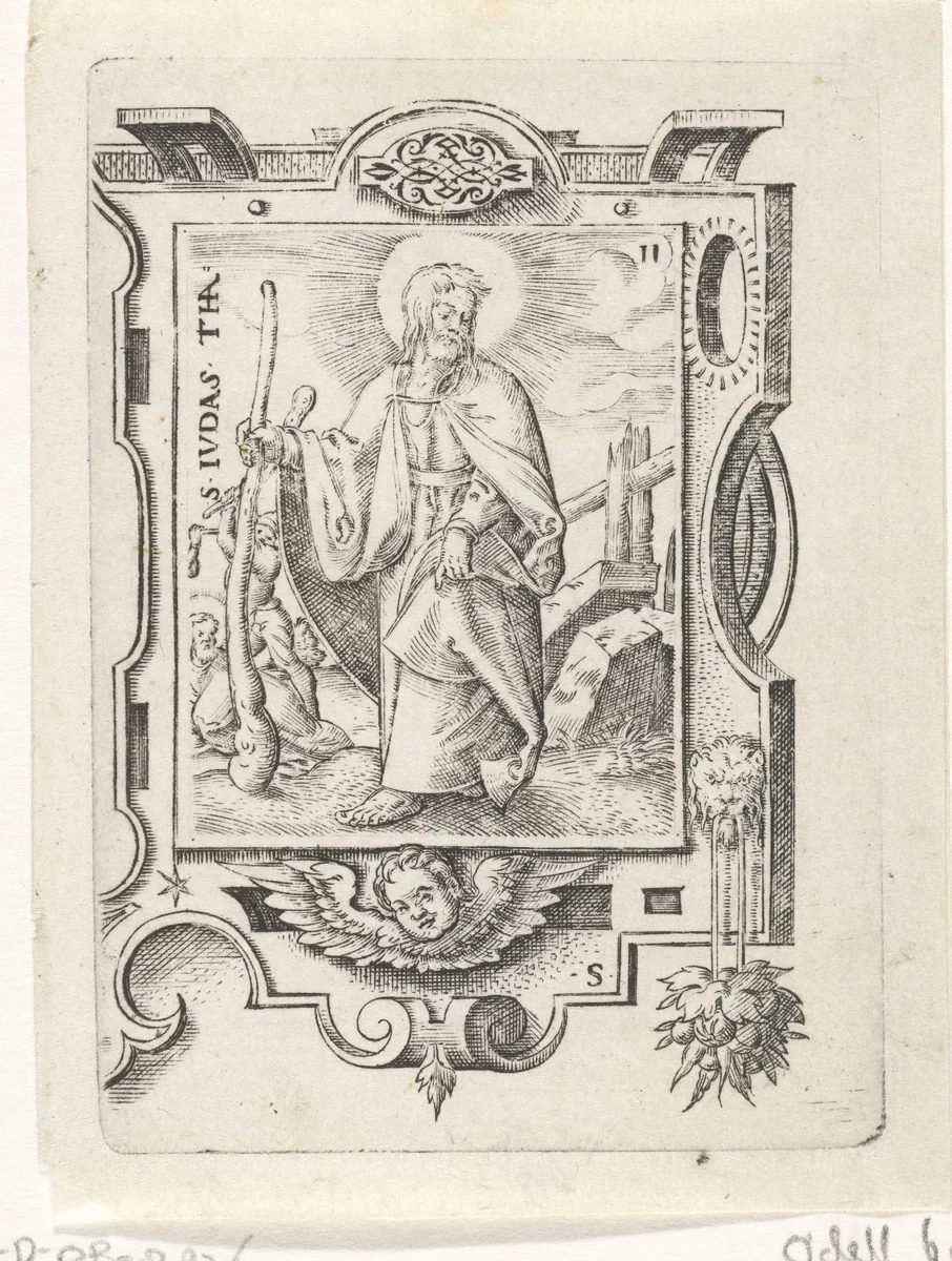 H. Judas Thaddaus by Virgilius Solis, print, 1524-1562
