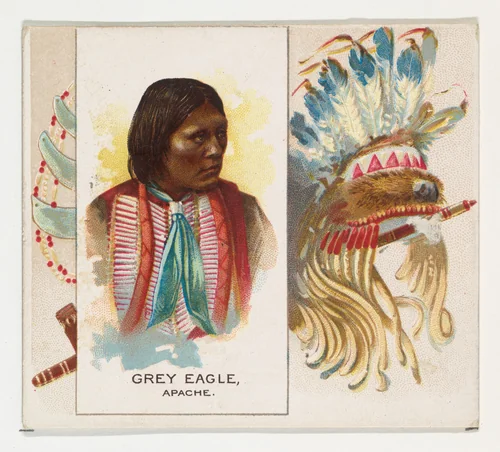 Grey Eagle, Apache, from the American Indian Chiefs series (N36) for Allen & Ginter Cigarettes by Allen & Ginter, print, 1888