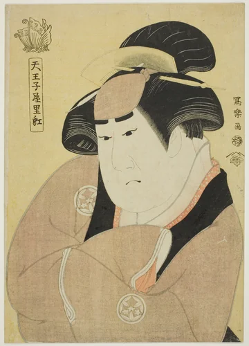 Tennojiya Riko (The actor Yamashita Kinsaku II as the maid Ebizo Okane of the Ouchiya [actually Iwate, wife of Sadato]) by Toshusai Sharaku (東洲斎 写楽), print, 1794