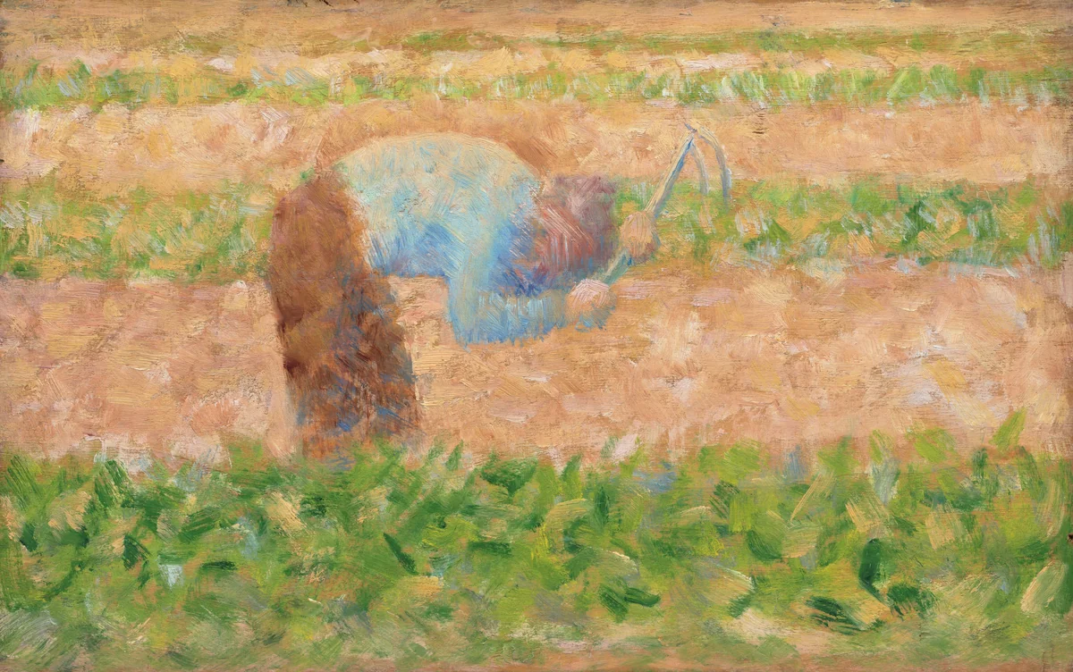 Man with a Hoe by Georges Seurat, painting, 1882