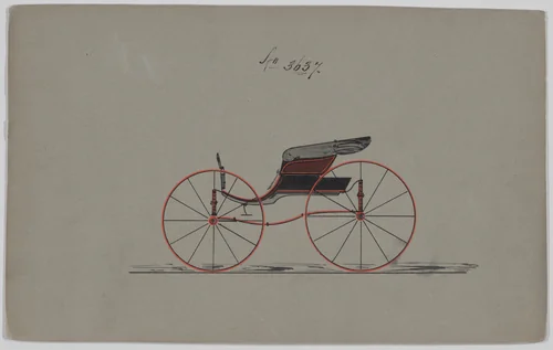 Design for Pony Phaeton, no. 3637 by Brewster & Co., drawing, 1880