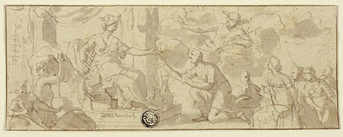 Allegory of Navigation by Jan Luyken, drawing, 1621-1712