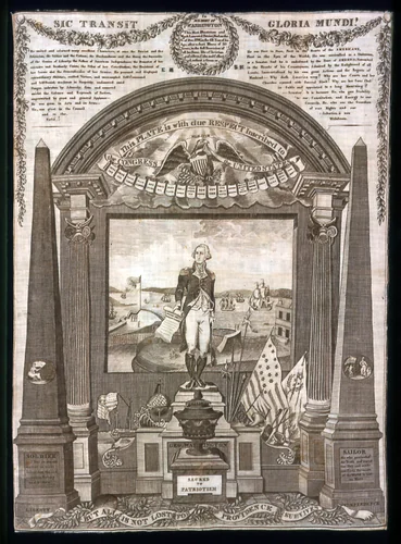 Handkerchief by Charles Gray
Colin Gillespie
Cornelius Tiebout
Charles Buxton
Gilbert Stuart, textile, 1819