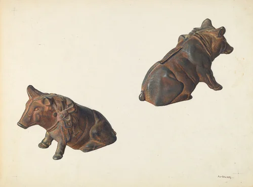 Prize Pig Coin Bank by Alf Bruseth, index of american design, 1939