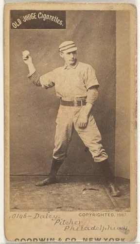 Edward M. Daily, Pitcher, Philadelphia, from the Old Judge series (N172) for Old Judge Cigarettes by Goodwin & Company, photograph, 1887