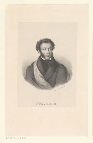 Portret van Alexander Sergejewitsch Puschkin by anonymous, print, 1822-1845
