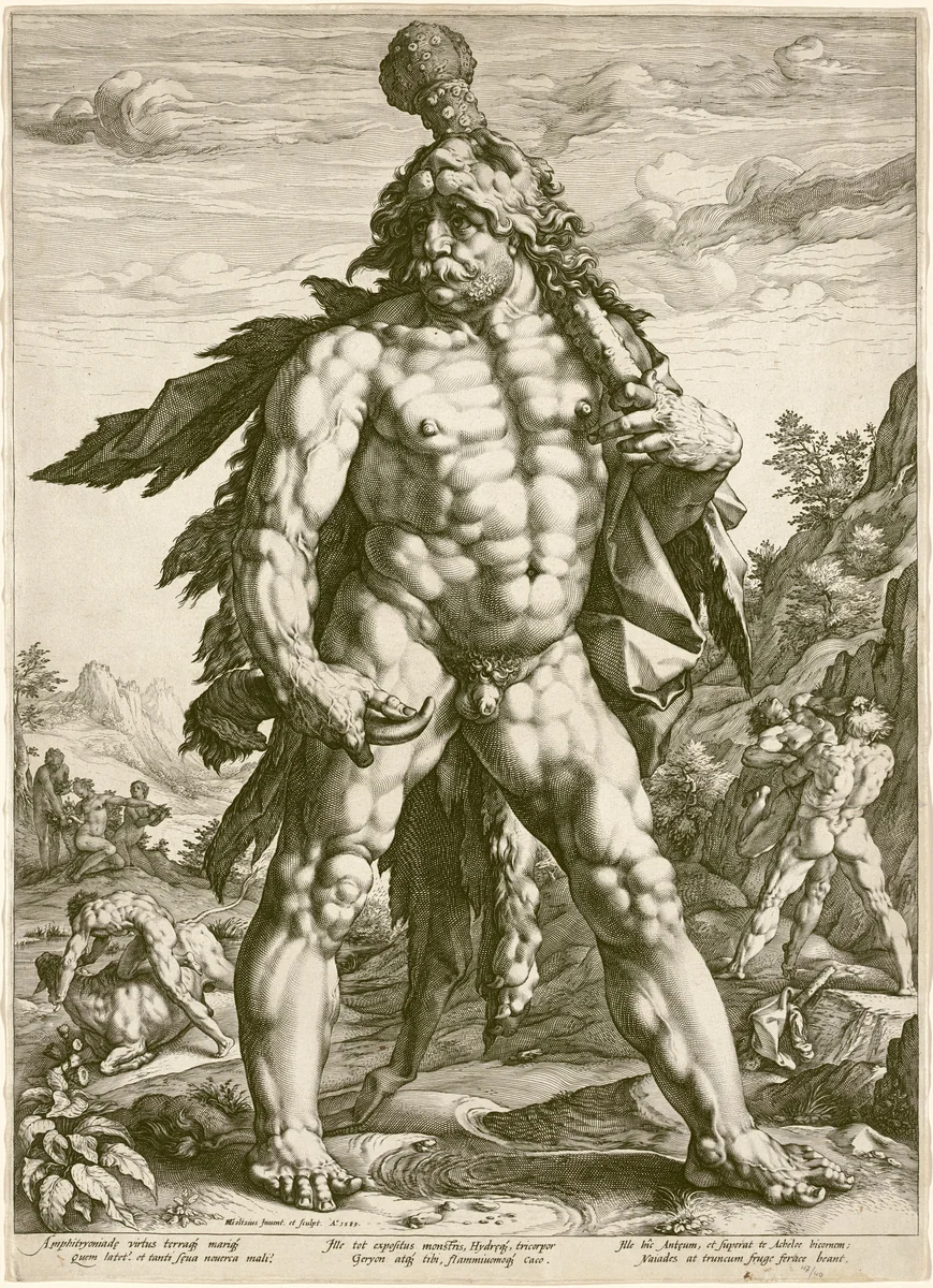 The Great Hercules by Hendrick Goltzius, print, 1589