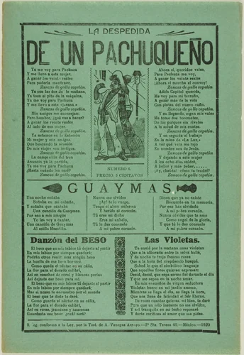 The Farewell of a Man From Pachuca by José Guadalupe Posada, print, 1920
