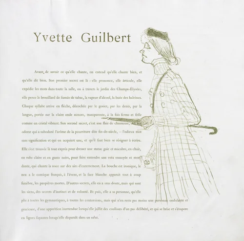 Yvette Guilbert-French Series: No. 1 by Henri de Toulouse-Lautrec, book, 1894