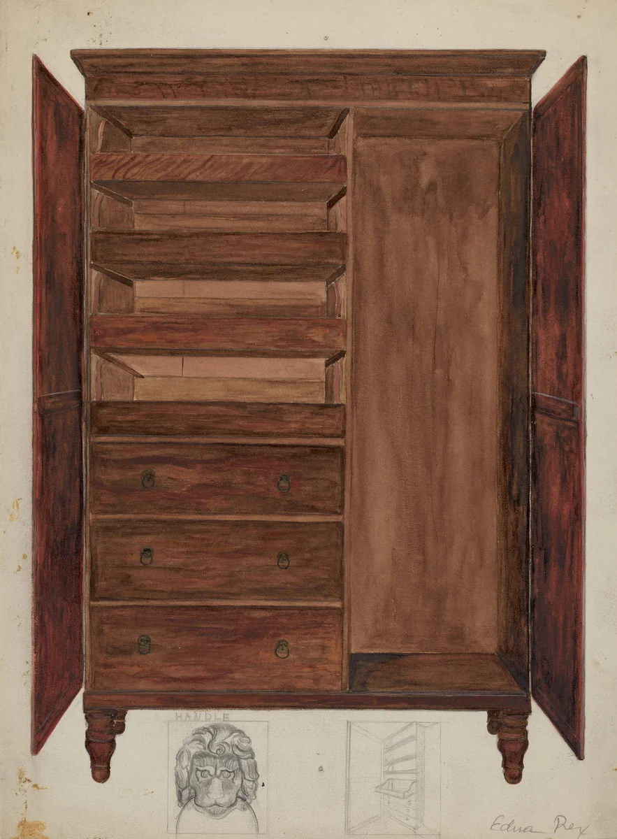Wardrobe, John Marshall's by Edna Crenshaw Rex, index of american design, 1937