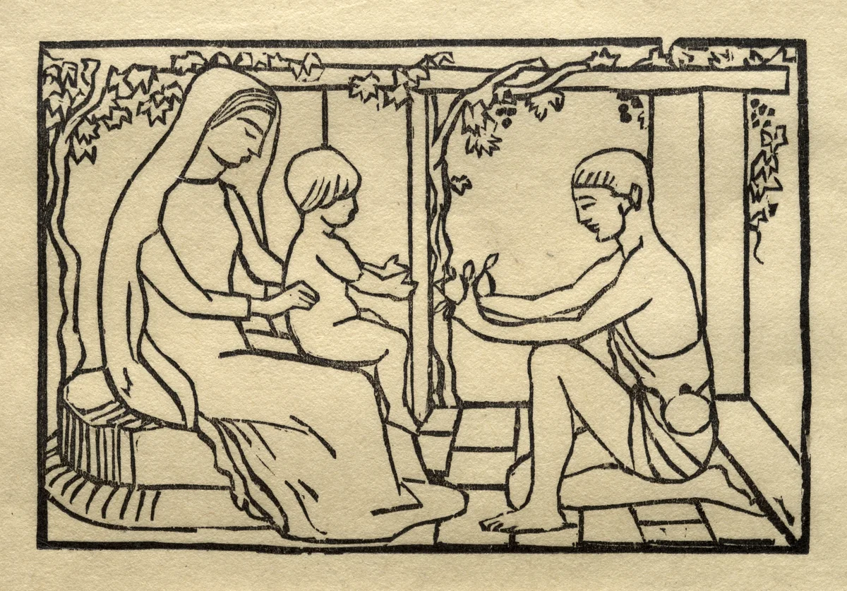 Lucina Smiles on Her Boy by Aristide Maillol, print, 1912-1925