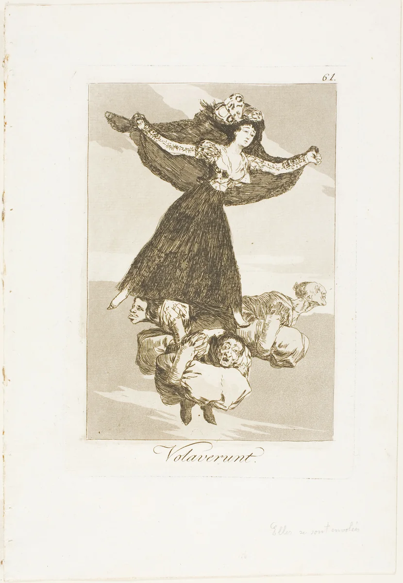 They Have Flown, plate 61 from Los Caprichos (Caprices) by Francisco José de Goya, print, 1797-1799
