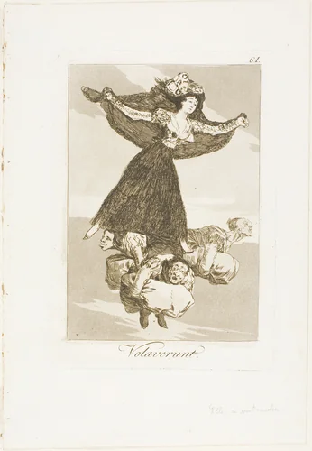 They Have Flown, plate 61 from Los Caprichos (Caprices) by Francisco José de Goya, print, 1797-1799
