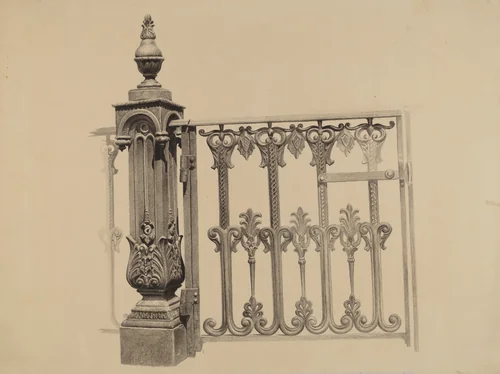 Gate and Gatepost by Jerome Hoxie, index of american design, 1935-1942