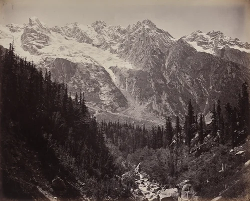 Scene in the Upper Himmalayahs. View in the Manga Valley by Samuel Bourne, photograph, 1863-1870