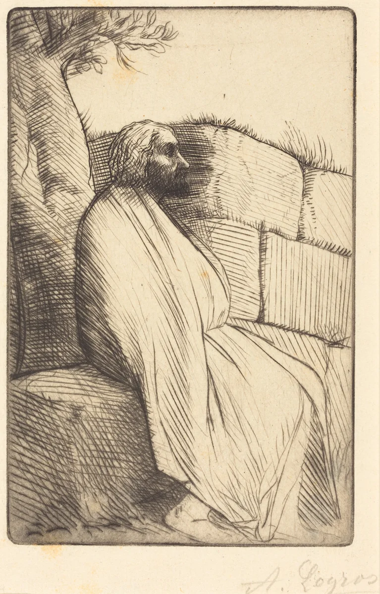 Philosopher (Le philosophe) by Alphonse Legros, print, 1837-1911