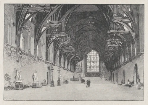Interior of Westminster Hall by Tony Beltrand, print, 1885-1916