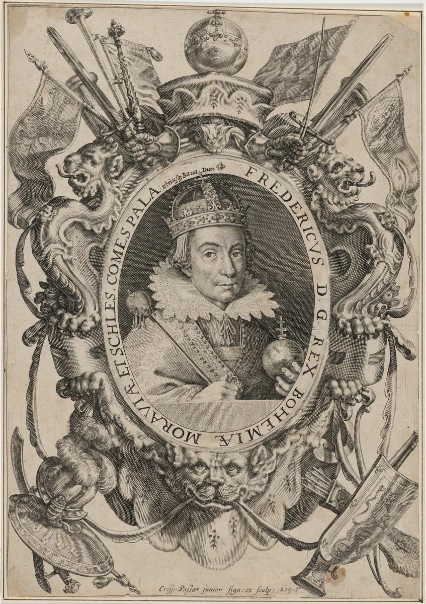 Frederick V, Elector Palatine, King of Bohemia by Crispijn van de Passe I, print, 1565-1637