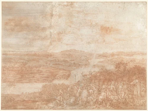 De bergrede (?) by Herman Coets, drawing, 1673-1763