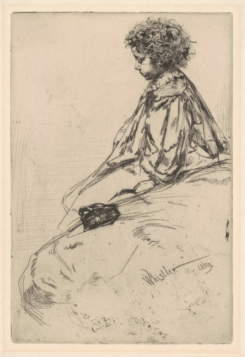 Bibi Lalouette by James McNeill Whistler, print, 1859