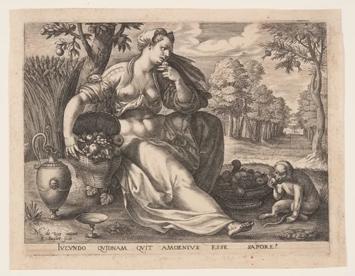 Taste, from The Five Senses by Raphael Sadeler I, print, 1581