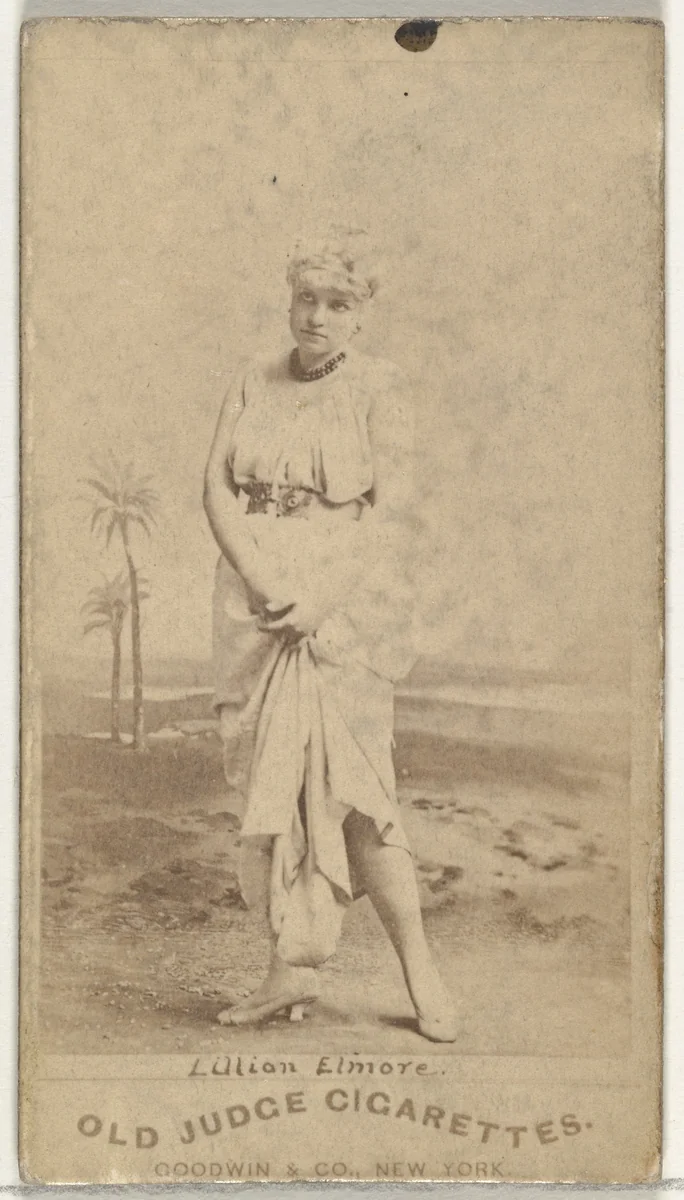Lillian Elmore, from the Actors and Actresses series (N171) for Old Judge Cigarettes by Goodwin & Company, photograph, 1886-1890