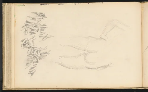 A Nude and Foliage by Paul Cezanne, drawing, 1879-1882